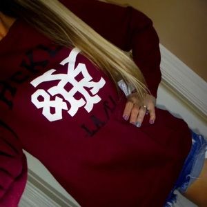 Young & Reckless burgundy sweatshirt